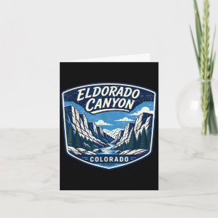 Tarjeta aventura de senderismo en el cañón Eldorado colora