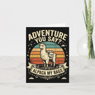 Tarjeta Aventura dices alpaca mis bolsas actuación