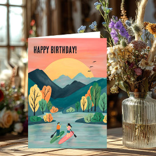 Tarjeta Aventuras de cumpleaños Paddleboarding SUP Paddleb