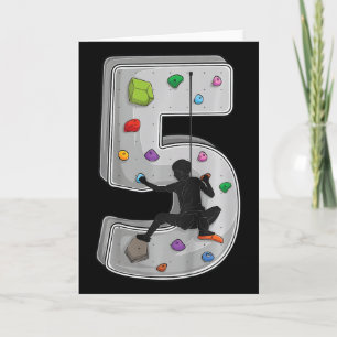 Tarjeta Aventuras de escalada en roca de 5 años Cumpleaños