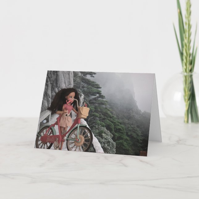 Tarjeta Aventuras en mi bicicleta. (Anverso)