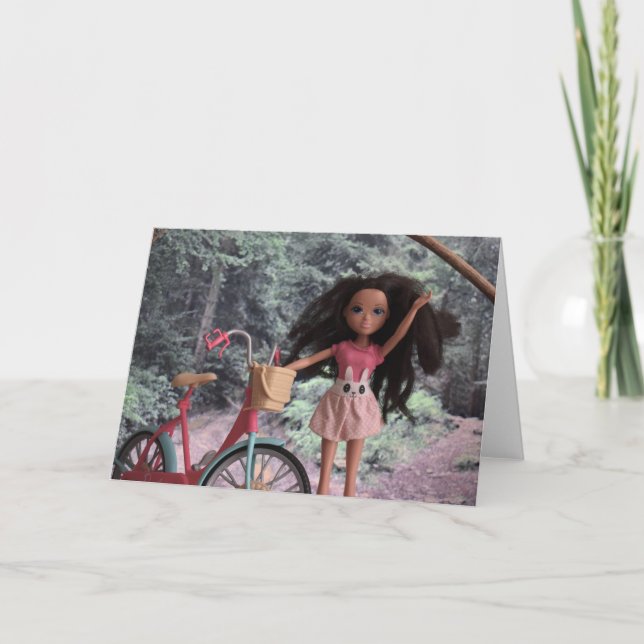 Tarjeta Aventuras en mi bicicleta. (Anverso)