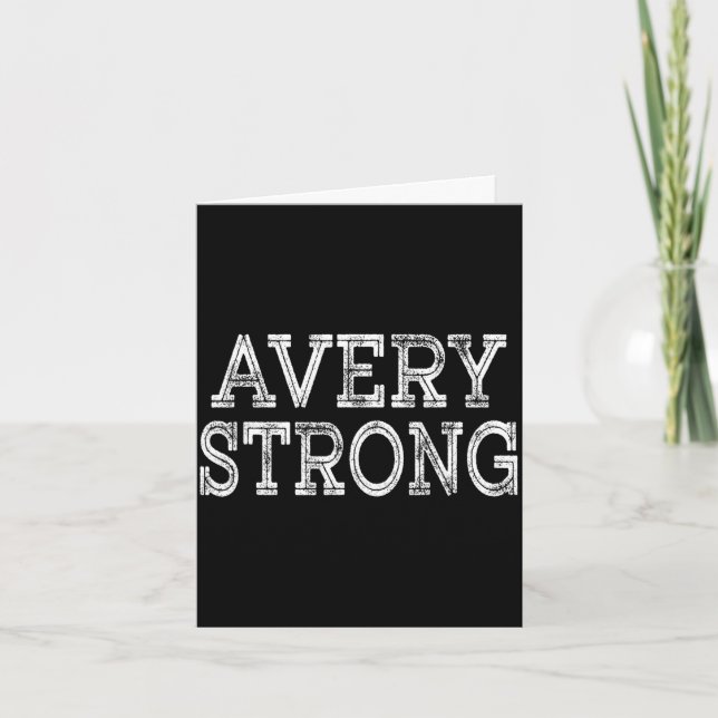 Tarjeta Avery strong squad family reunion last name team  (Anverso)