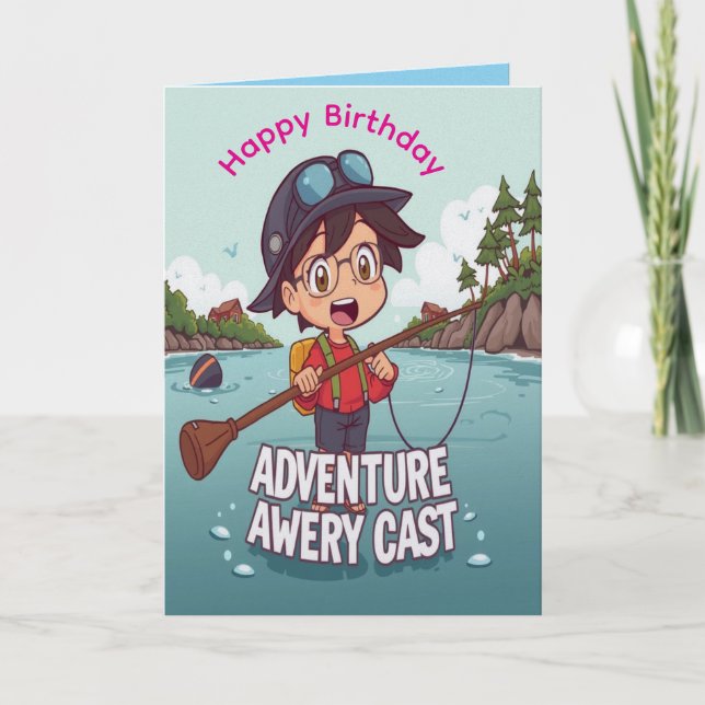 Tarjeta Avery's Adventure Birthday Bash (Anverso)