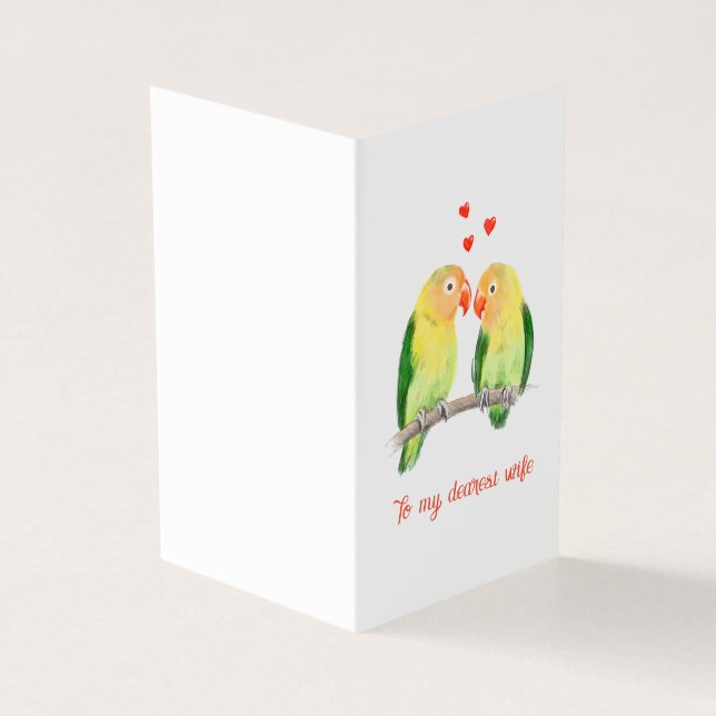 Tarjeta Aves amorosas (Exterior)