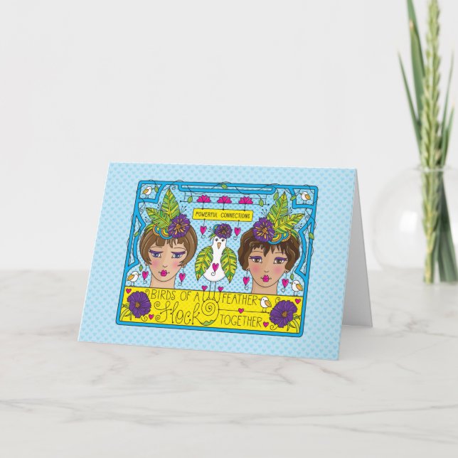 Tarjeta Aves De Feather_Greeting (Anverso)