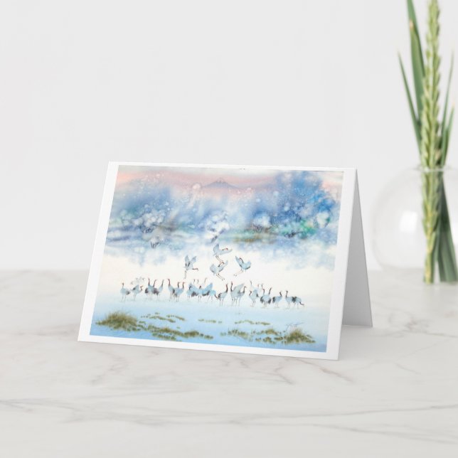 TARJETA AVES DE FELICIDAD, GRO JAPONÉS (Anverso)