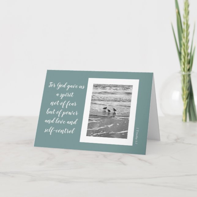 Tarjeta Aves de la orilla, versículo de la escritura de Ti (Anverso)