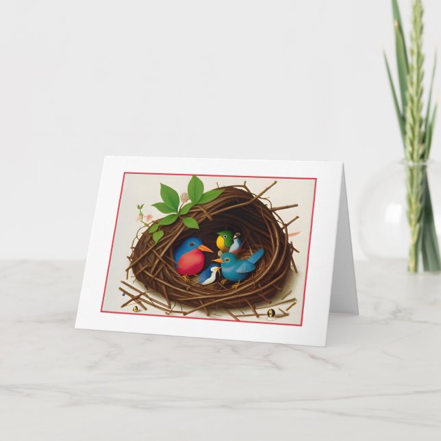Tarjeta Aves de una pluma (Anverso)