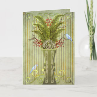 Tarjeta Aves de una pluma (tarjeta en blanco)