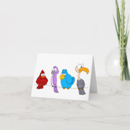 Tarjeta Aves en un cable