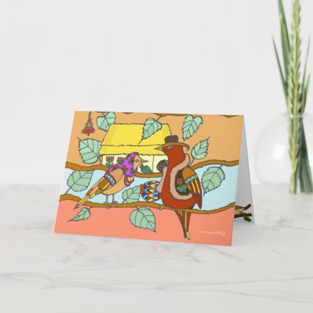 Tarjeta Aves ucranianas tienen un nuevo hogar (Anverso)