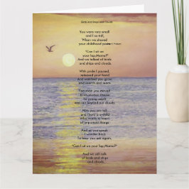 TARJETA AVES Y BUQUES Y NUBES