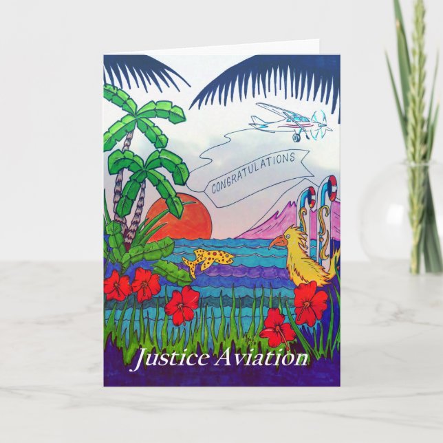Tarjeta Aviación de Justicia - Felicitaciones (Anverso)