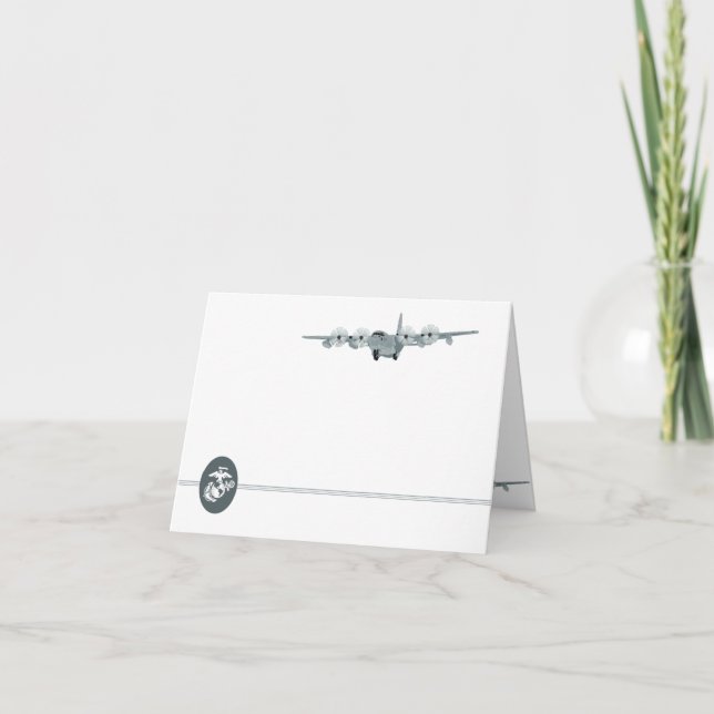 Tarjeta Aviación Notecard del USMC C-130 (Anverso)