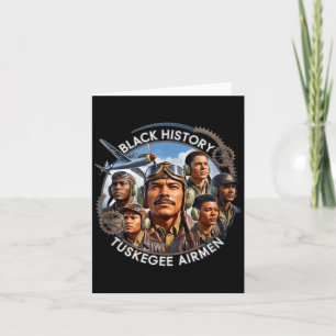 Tarjeta Aviadores negros retro historia negra mundo guerra