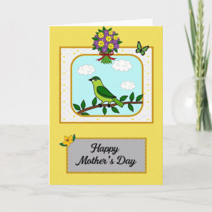 Tarjeta Aviar del Día de la Madre Dulce