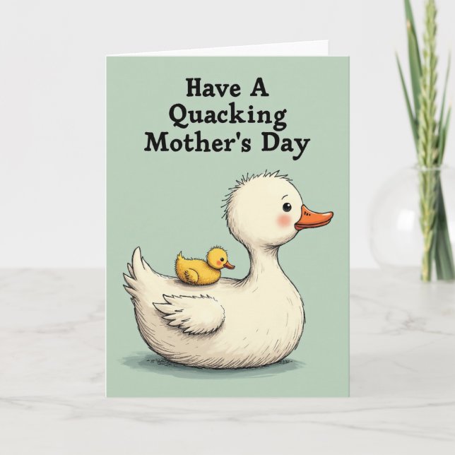 Tarjeta Aviar del Día de la Madre Suave (Anverso)