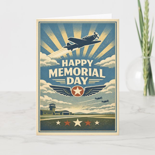 Tarjeta Aviation Wings of Valor Memorial Day  (Anverso)