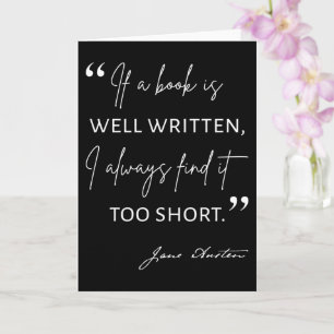 Tarjeta Avid Reader II - Cita de Jane Austen