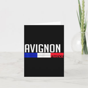 Tarjeta Avignon Francia Bandera Recuerdo de viaje para lug