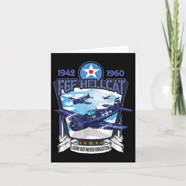 Tarjeta Avión de combate F6f Hellcat de la Segunda Guerra  (Anverso)