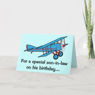 Tarjeta Avión de cumpleaños feliz