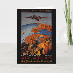 Tarjeta Avión de época - Regalos y saludos de viaje