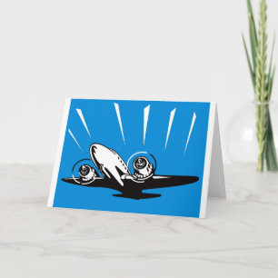 Tarjeta avión de hélice de vuelo