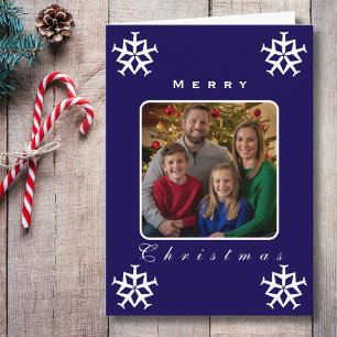 Tarjeta Avión de navidades con copo de nieve Foto divertid