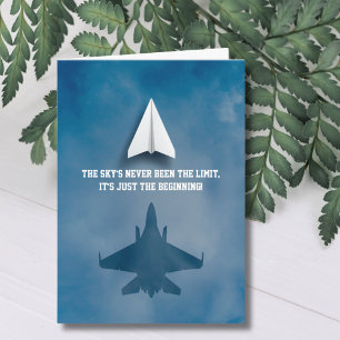 Tarjeta Avión de papel divertido y avión de combate, Cumpl