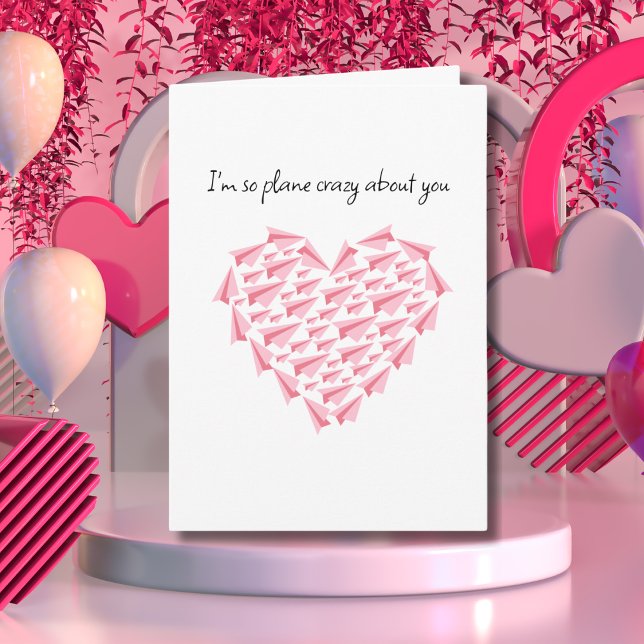 Tarjeta Avión loco por ti, avión Cute Paper,Foto (Subido por el creador)