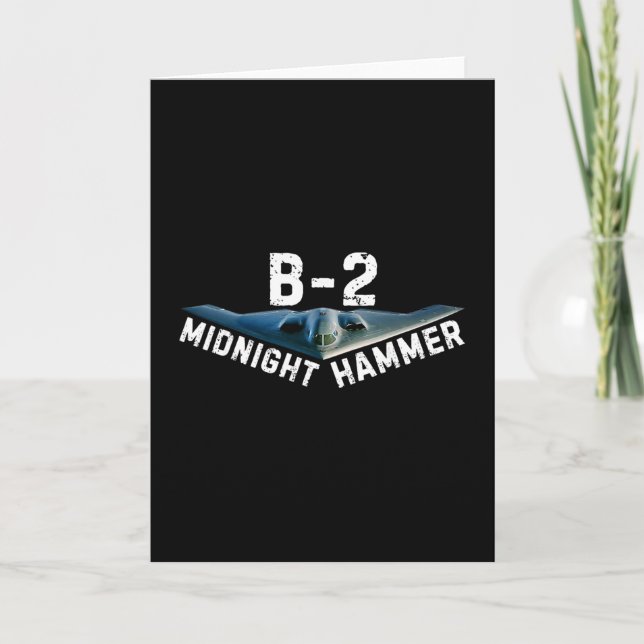 Tarjeta Avión Midnight Hammer B-2 Donald Trump  (Anverso)