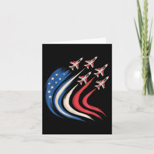Tarjeta Avión Patriótico De La Bandera Estadounidense
