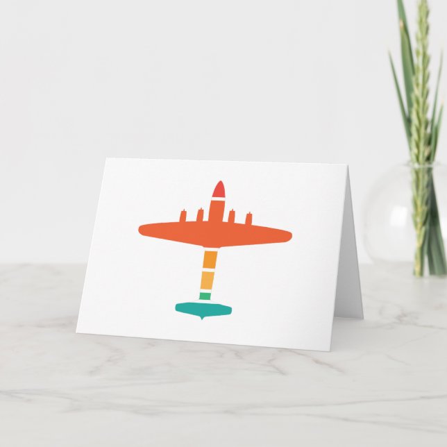 Tarjeta avión retro (Anverso)