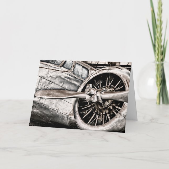 Tarjeta Avión Vintage (Anverso)