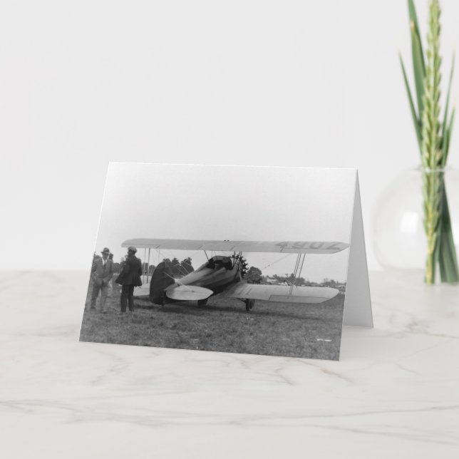 Tarjeta Avión vintage de Cessna 1920 (Anverso)