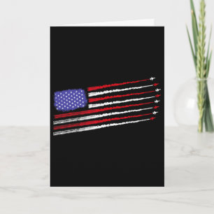 Tarjeta Aviones de combate Patriot 4 de julio bandera de E