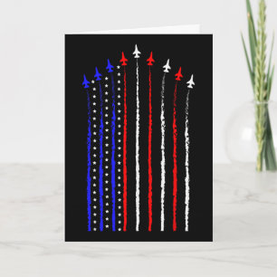 Tarjeta Aviones de combate Patriot 4 de julio Bandera de E