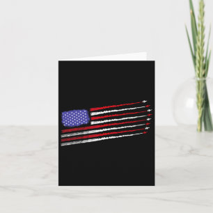 Tarjeta Aviones de combate Patriot 4 de julio Bandera de E