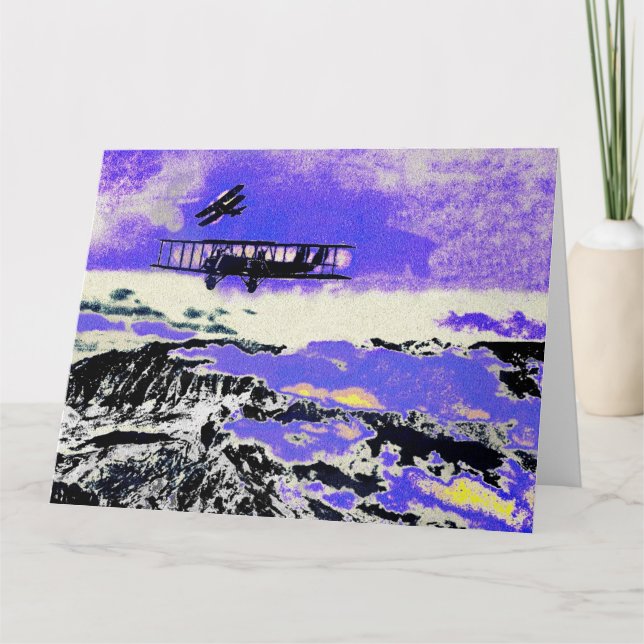 Tarjeta Aviones de WWI que practican ataques (Anverso)