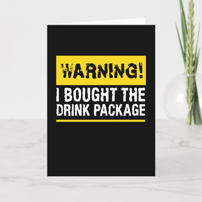 Tarjeta Aviso Compré El Paquete De Bebidas (Anverso)