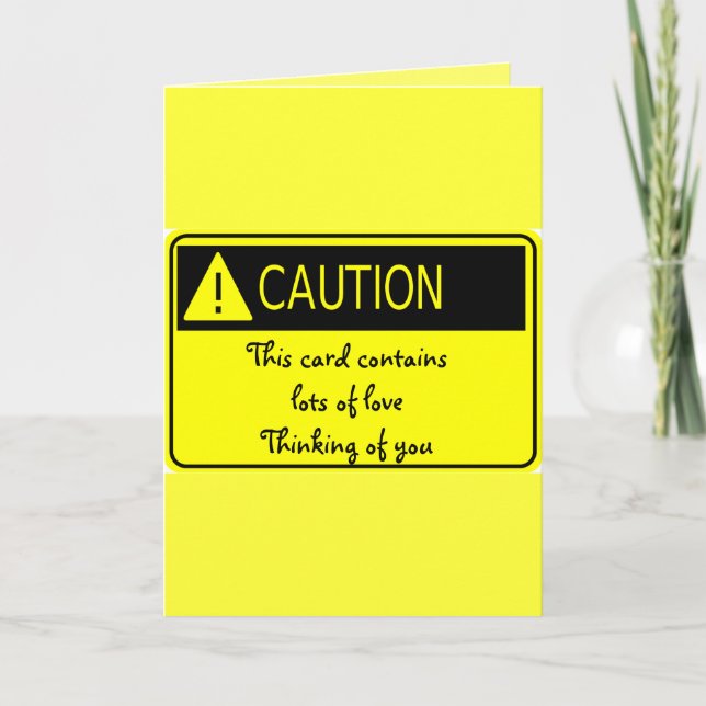 Tarjeta Aviso con cuidado_ (Anverso)