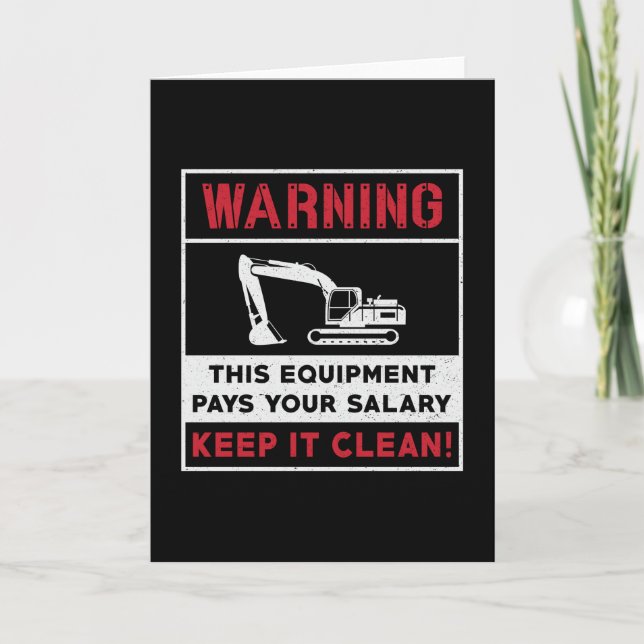 Tarjeta Aviso de excavación de esta construcción de equipo (Anverso)