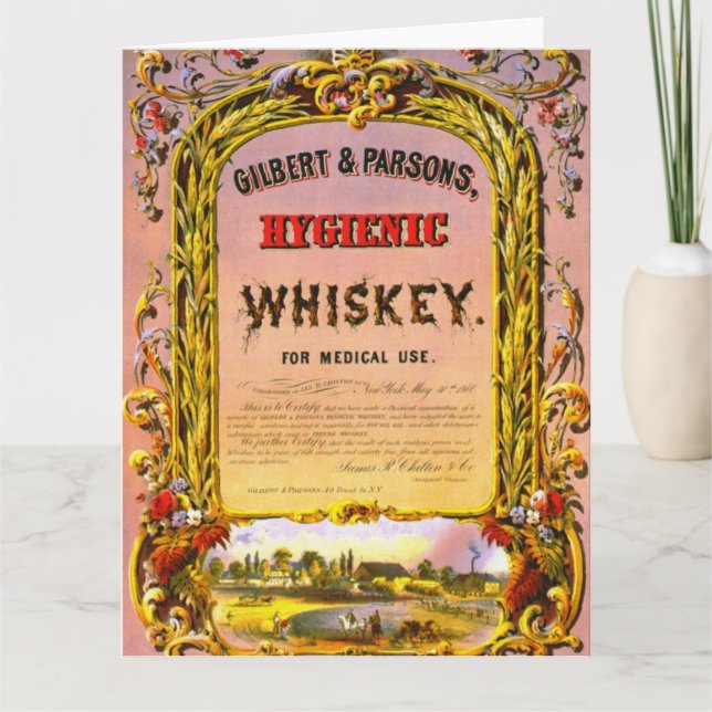 Tarjeta Aviso de Medicina Patente 1860 (Anverso)