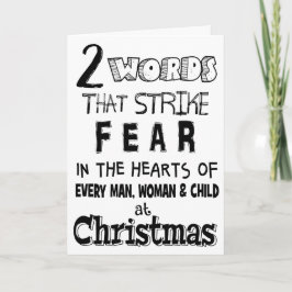 Tarjeta Aviso de regalo de Navidades graciosos de familiar
