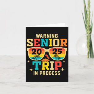 Tarjeta Aviso de Viaje Senior 2025 En Graduación En Curso
