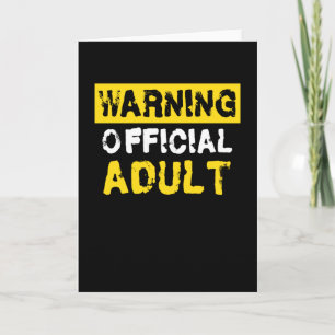 Tarjeta Aviso Oficial Adulto 18 cumpleaños