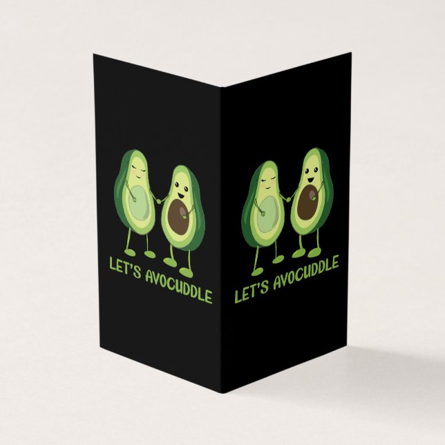 Tarjeta Avocuddle - Funny Aguacate Pun (Exterior)