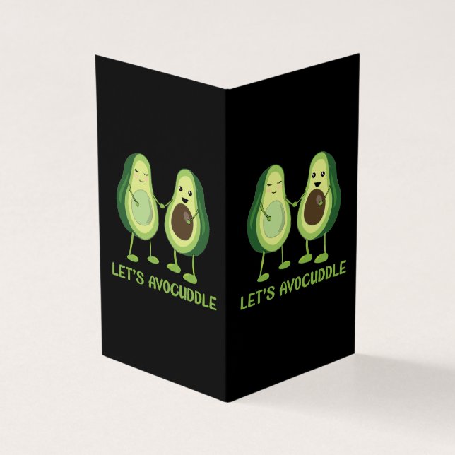 Tarjeta Avocuddle - Funny Aguacate Pun (Exterior)